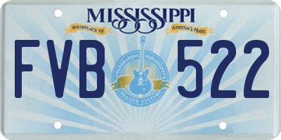 MS license plate FVB522