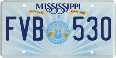 MS license plate FVB530