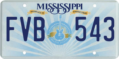 MS license plate FVB543