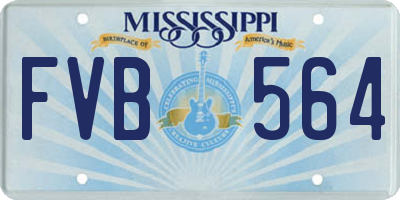 MS license plate FVB564