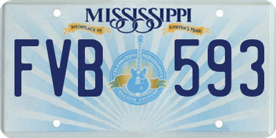 MS license plate FVB593