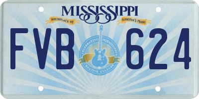 MS license plate FVB624