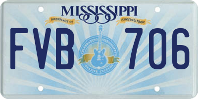 MS license plate FVB706