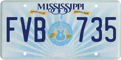 MS license plate FVB735