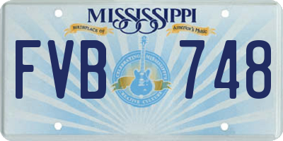 MS license plate FVB748