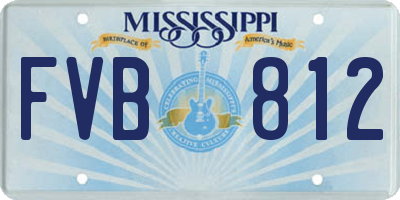 MS license plate FVB812