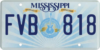 MS license plate FVB818
