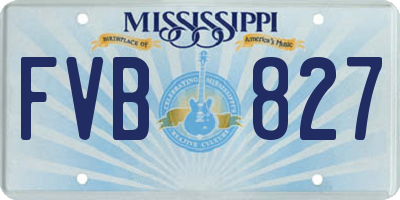 MS license plate FVB827