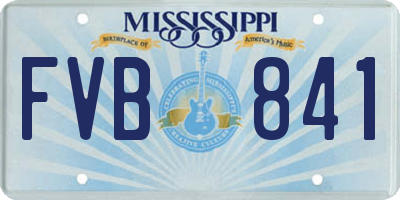 MS license plate FVB841