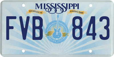 MS license plate FVB843