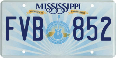 MS license plate FVB852