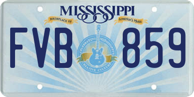 MS license plate FVB859