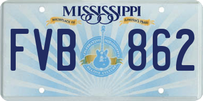 MS license plate FVB862