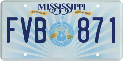 MS license plate FVB871