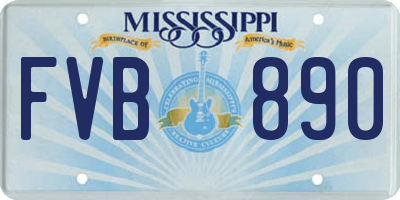 MS license plate FVB890