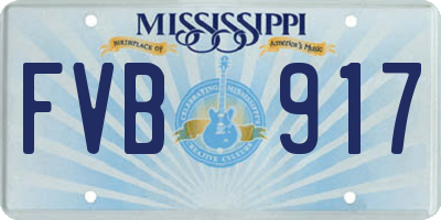 MS license plate FVB917