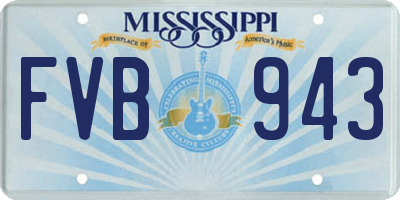 MS license plate FVB943