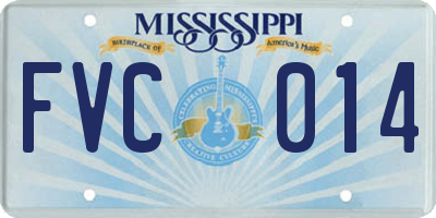 MS license plate FVC014