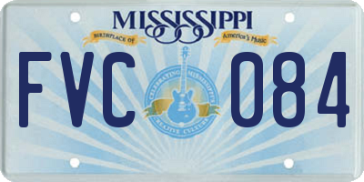 MS license plate FVC084
