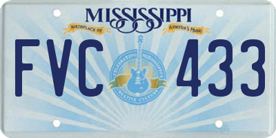 MS license plate FVC433