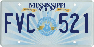 MS license plate FVC521
