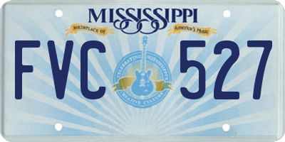 MS license plate FVC527