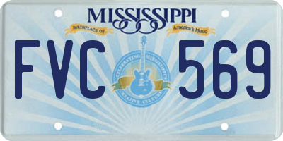 MS license plate FVC569