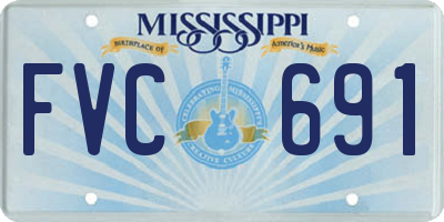 MS license plate FVC691