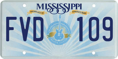 MS license plate FVD109