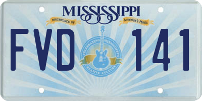 MS license plate FVD141