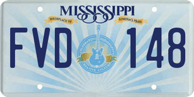 MS license plate FVD148