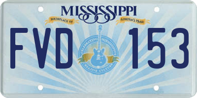 MS license plate FVD153