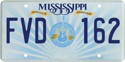 MS license plate FVD162