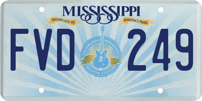 MS license plate FVD249