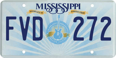 MS license plate FVD272