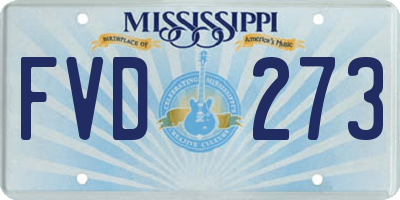MS license plate FVD273