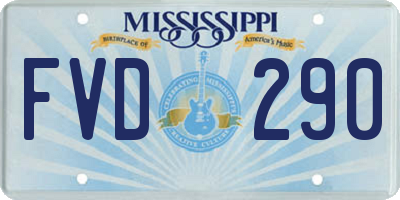 MS license plate FVD290
