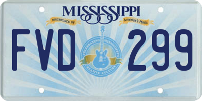 MS license plate FVD299
