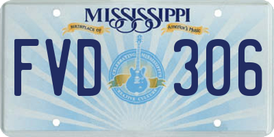 MS license plate FVD306