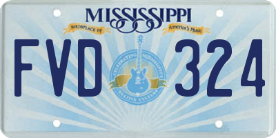 MS license plate FVD324