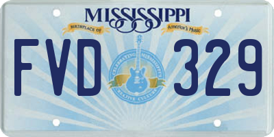 MS license plate FVD329