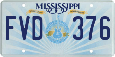 MS license plate FVD376
