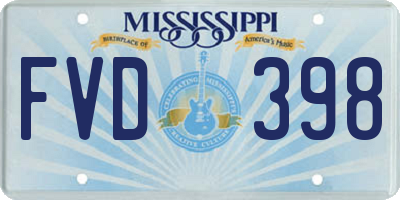 MS license plate FVD398