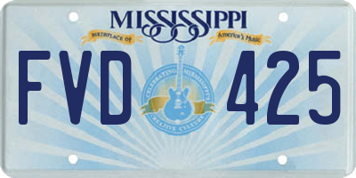MS license plate FVD425