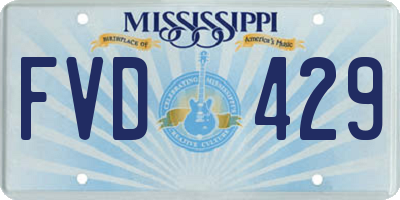 MS license plate FVD429