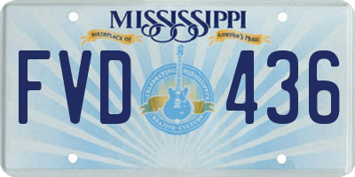 MS license plate FVD436