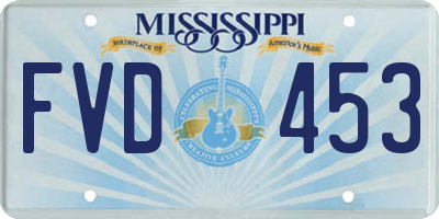 MS license plate FVD453