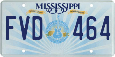 MS license plate FVD464