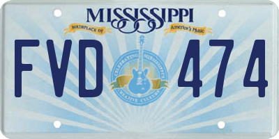MS license plate FVD474