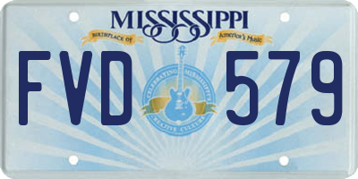 MS license plate FVD579